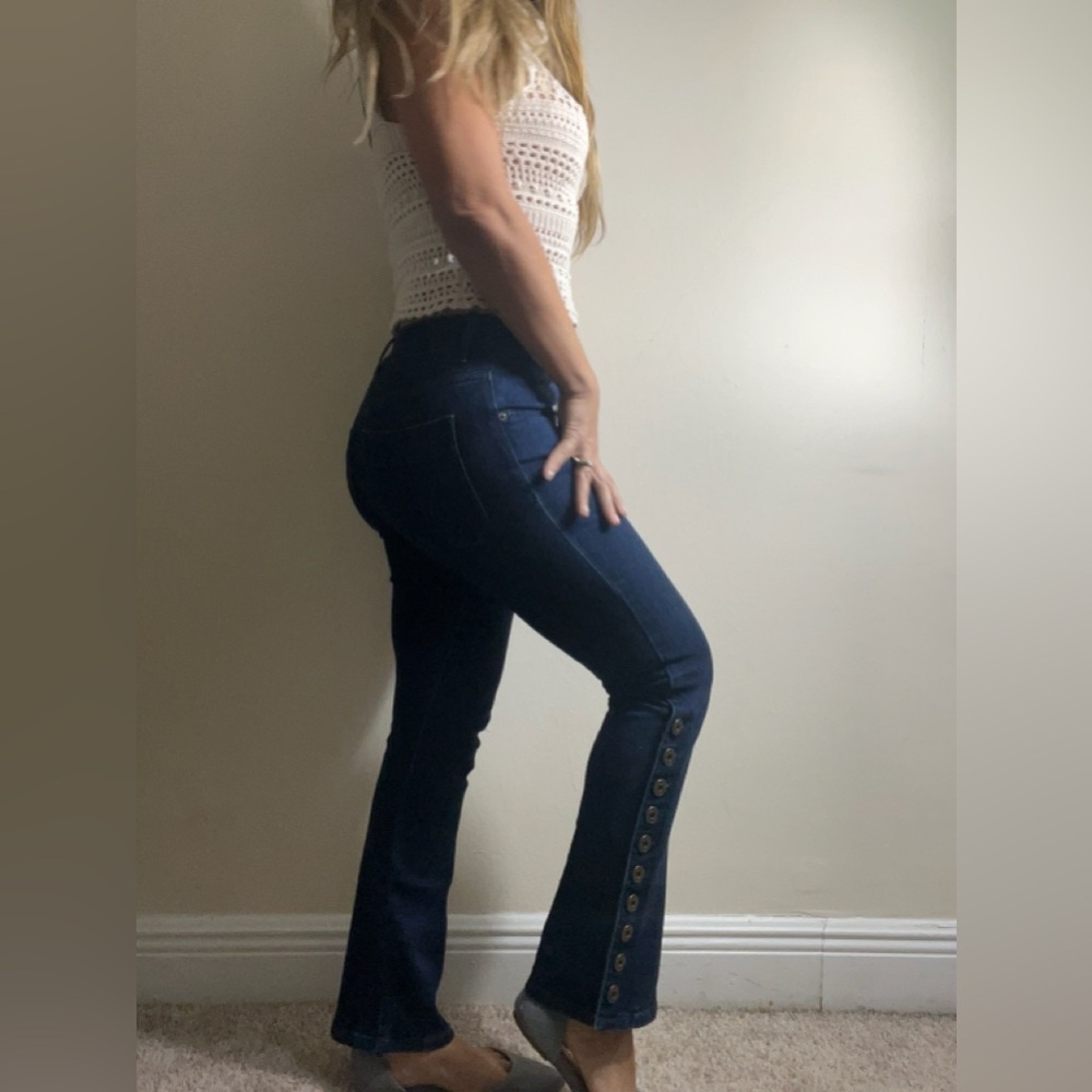 Chloe Nautical Buttons Flare Indigo 🥿🥿
